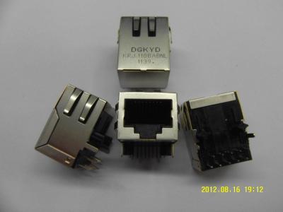 O PWB monta conector dos ethernet do porto RJ45 do perfil baixo o jaque cat5 fêmea protegido do único