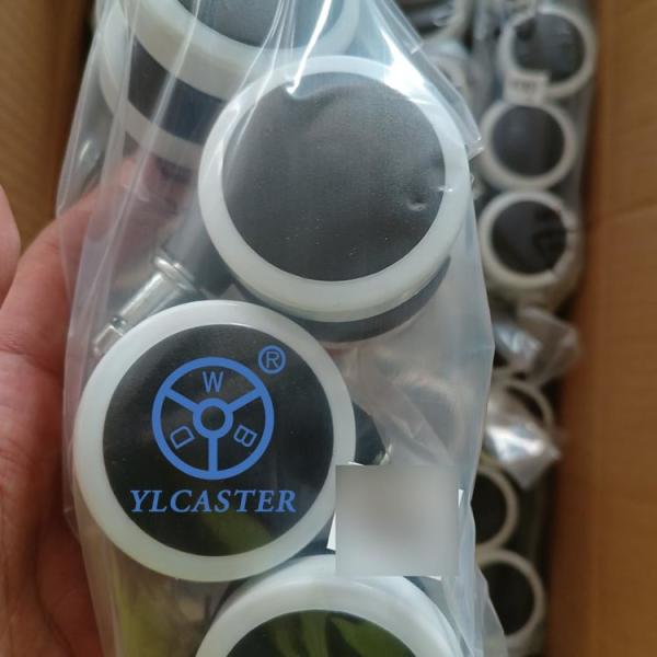 Колеса PU стержня кольца сжатия колес рицинуса кресло-каталки 2 дюймов двойные