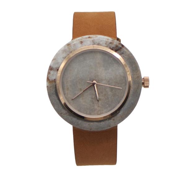 Natural Women'S Marble Face Watch Stainless Steel Cases Inside