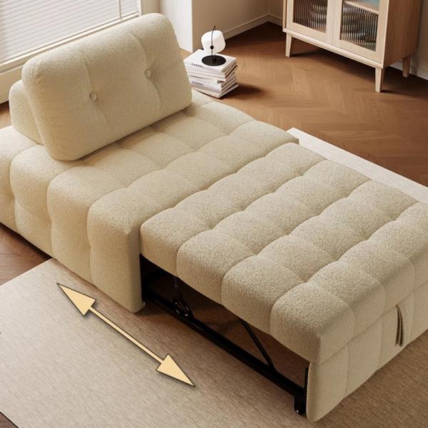 Convertible Folding Sofa Bed Sleeper Chair with Pillow for Living Room Home Office Apartment Single Size