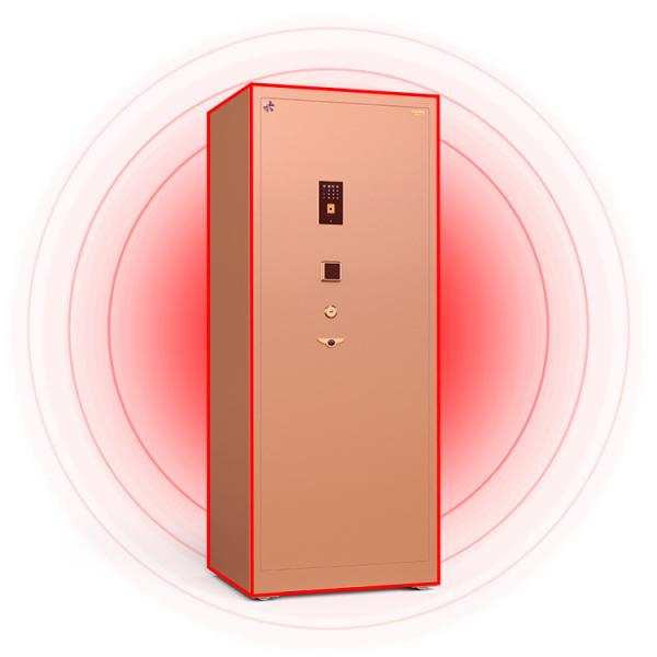 H1280mm huella digital biométrica caja de seguridad comercial 10mm espesor de la puerta y cerraduras sólidas de patente