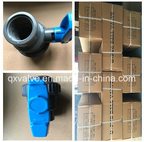 Плавательный бассейн Фиксированный шаровой клапан с PVC True Double Union и EPDM O-Ring TPE сиденье
