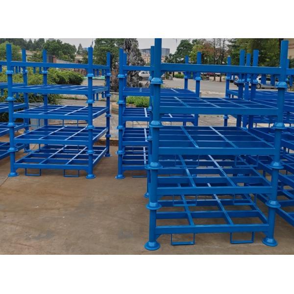 Голубое потоковое хранилище Промышленное металлическое хранилище Складывающие стойки