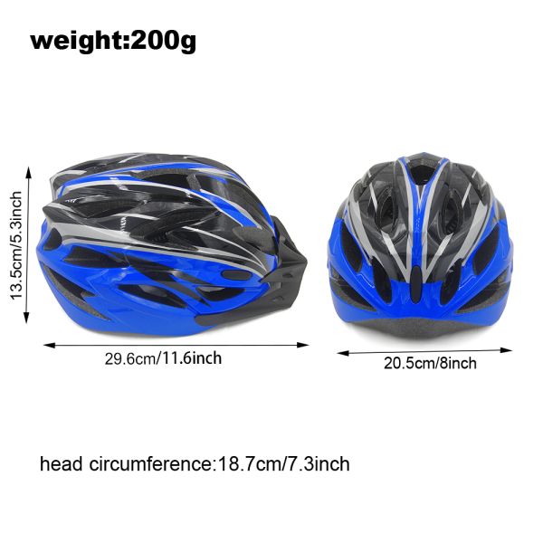 Blue Outdoor Exercise Mountain Bicycle Helmet Detachable Light Sports Bike Helmet Bicycle Parts