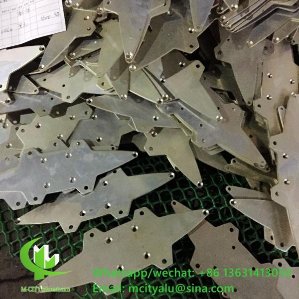 Древесное зерно Строительное алюминиевое экструдированное архитектурное жалюзи Аэрофлоты