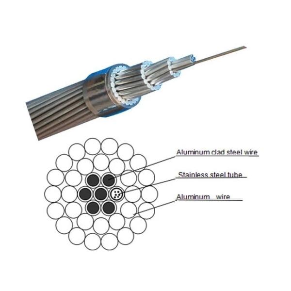 Double Layer Stranded OPGW Fiber Cable Outdoor Aerial 60 Core OEM Logo