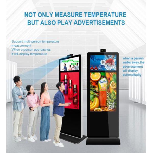 Temperature Screening Digital Signage Kiosk Advertising Player Display
