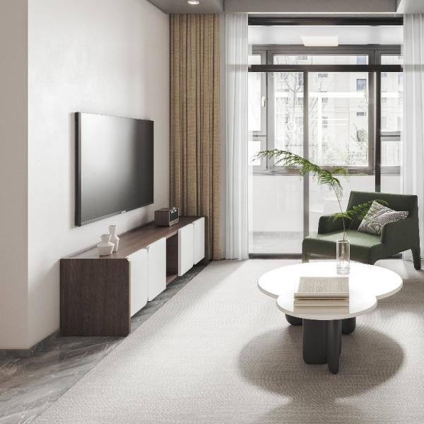 Armário de TV simples e prático para fácil instalação
