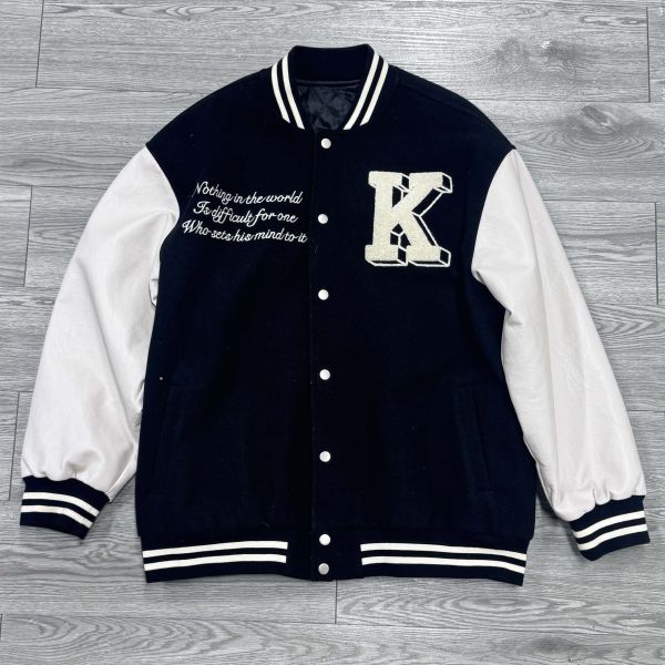 Casual Varsity Jersey Baseball Jacket Oem Custom Chenille Embroidery Logo Outdoors Letterman Loose Leather Jackets for Mens