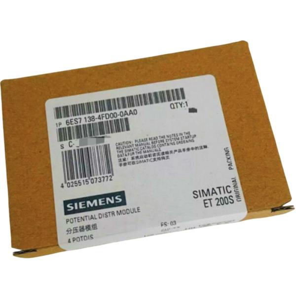 SIEMENS 6ES7138-4FD00-0AA0 SIMATIC DP, 4POTDIS для ET 200 потенциального модуля распределителя, ширина 15 мм,