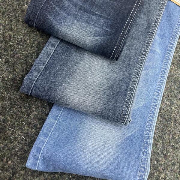 16S Compte de fils T400 coton bleu foncé Tissu denim étirable 8 oz JSD3062 Avec 86,5% de coton 13,5%T400