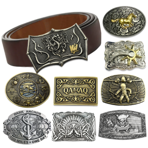 Western Custom Belt Buckle in Zinc Alloy with Customized Shape and 3