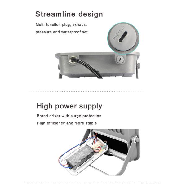 Poder más elevado al aire libre 100 W 150 W 200 W de las luces de inundación de Cri80 LED IP65