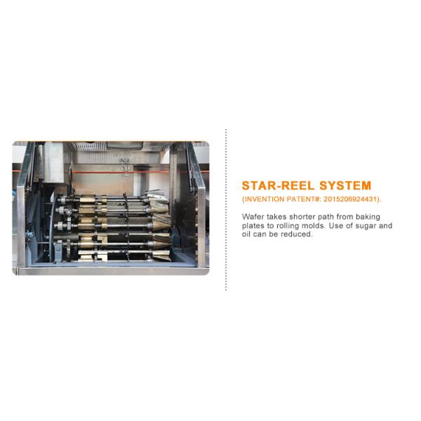 машина печенья вафли производственной линии конуса мороженого 1.5kw печь