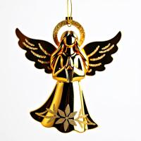 Célébrez la saison avec une sérénité scintillante Ornement d'ange d'or Pour des cadeaux promotionnels