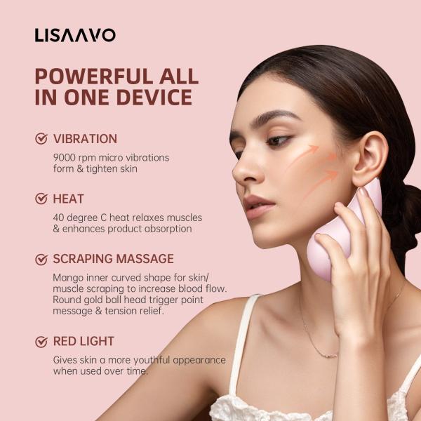 Silicone Red Light Therapy Face Massager Vibration Eye Face Massager