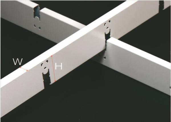 revêtement de film de plafond de grille en métal/plafond carrés d'intérieur gril de métro anti-corrosif