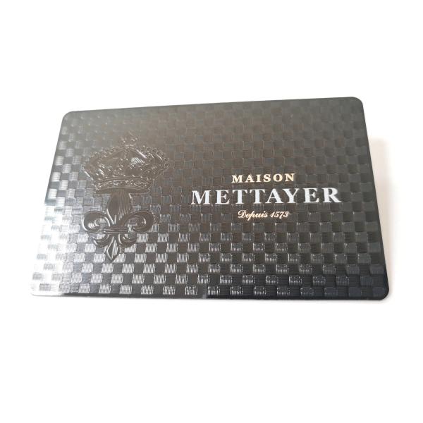 Carbon Fibre OEM 85x54mm Metal Plain Black Business Cards
