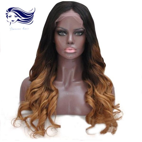 Цвет Ombre человеческих волос париков шнурка Unprocessed девственницы бразильский полный
