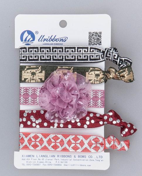 Customized Stretchy Ribbon For Hair Ties , Elastic 8cm Snagless Hair Ties
