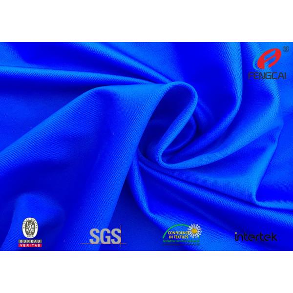 Anti tela azul microbiana do spandex do poliéster da cor para caneleiras do roupa interior do roupa de banho