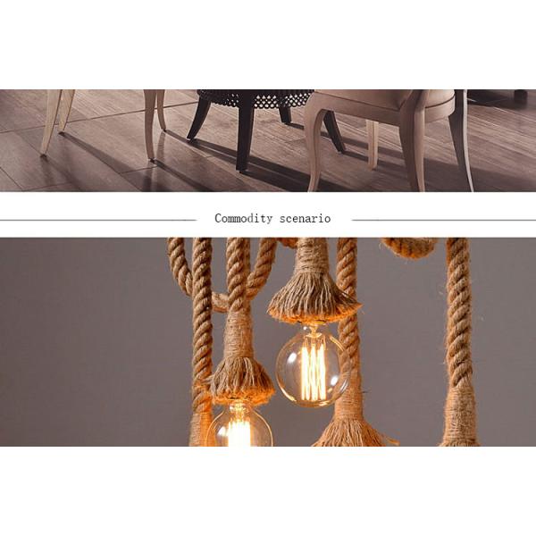 Vintage Rope pendant light Personality Loft for Kitchen Cafe Bar Decor bamboo pendant light(WH-VP-74)