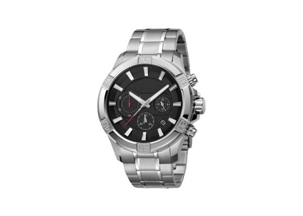 Large Face Stainless Steel Chronograph Watch Men 22mm Strap With Solid Band