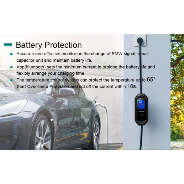 Adjustable Portable Ev Charger 220V 3.6KW 7KW 11KW MAX 32A IEC 62196 SAE J1772 GBT 20234