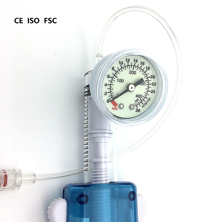 Disposable Hospital Use Balloon Inflation Device with Push Pull Valve Sets