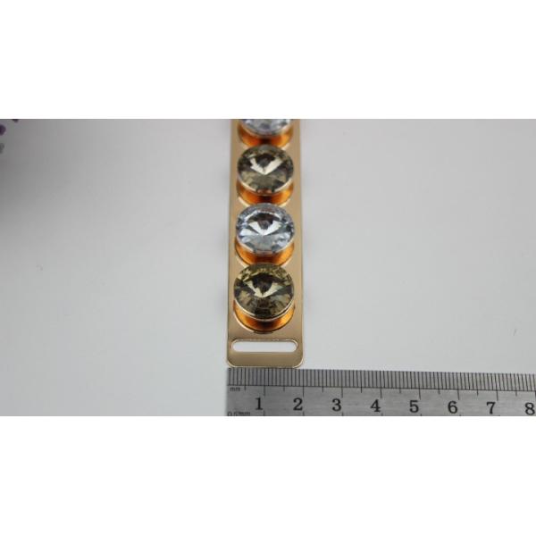 Hot selling iron material light gold diamond decorative shoes metal buckles