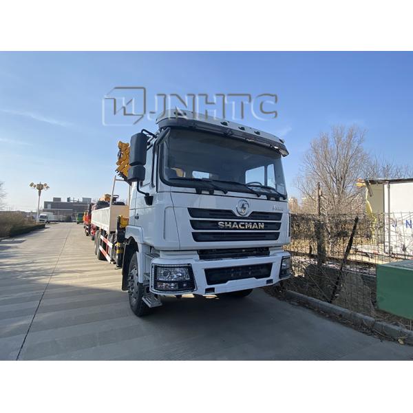 Flatbed Dropside Cargo Truck Mounted Crane Shacman F3000 6x4