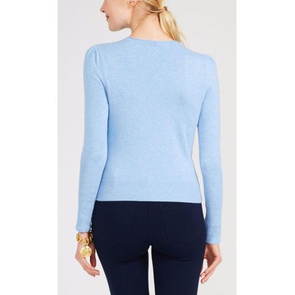 WOMEN'S 60% cotton/20% viscose/15% nylon/5% cashmere LONG SLEEVE CREW NECK PULLOVER KNITTED SWEATER