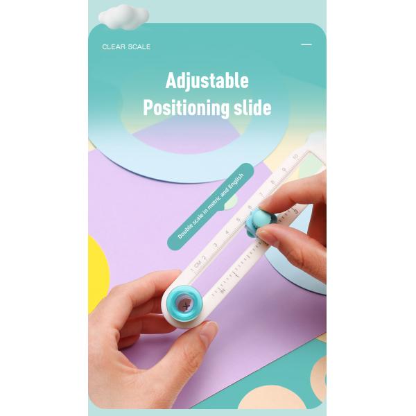 Manuel à compas rotatif couteau fillet coupeur de papier ronde couteau utilitaire outil de coupe pour bricolage