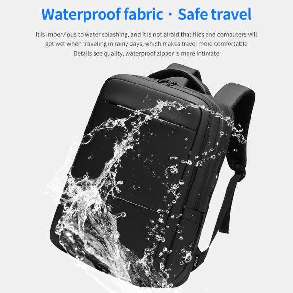 L'usine vend le logo personnalisé homme imperméable voyage d'affaires portable 15,6 pouces sac à dos