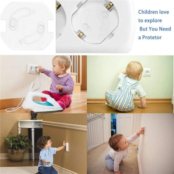 EU Standard Child Safety Outlet Covers Baby Protection Electric Socket Cover Protectors