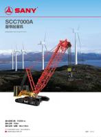 China SANY SCC7000A Grandes grúas de rastreo 2020 año Generación de energía eólica