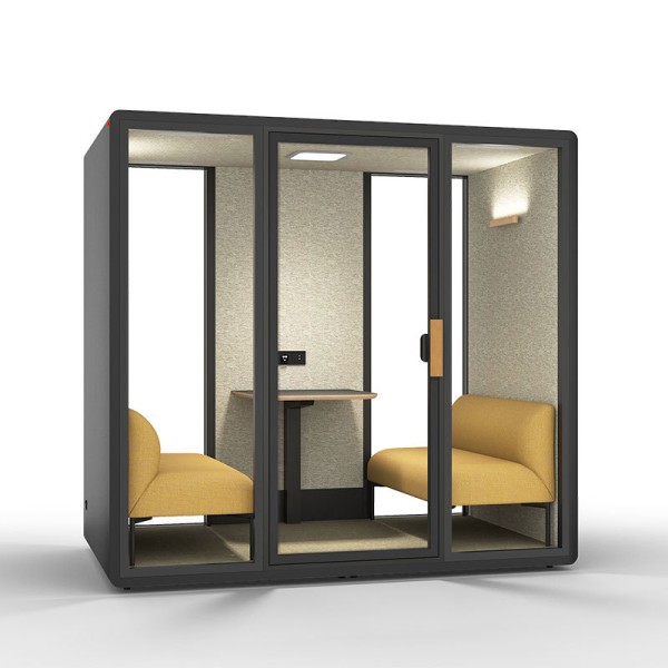 Confidential Office Acoustic Soundproof Meeting Pods Workspace Booth Assembly