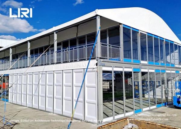 Arcum Double Decker Tent With ABS Hard Glass Walls For Sport Event