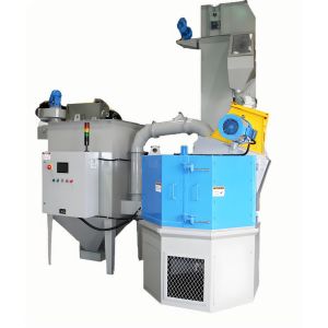 380V Rotary Table Shot Blasting Machine With PLC Control For Small Metal Parts