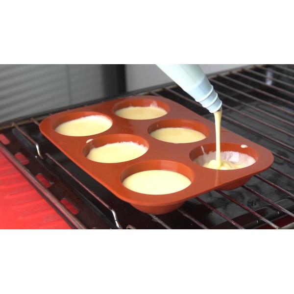 Food Grade LFGB Approved Silicone Semicircle Mold , Silicone Chocolate Mold Six Hole