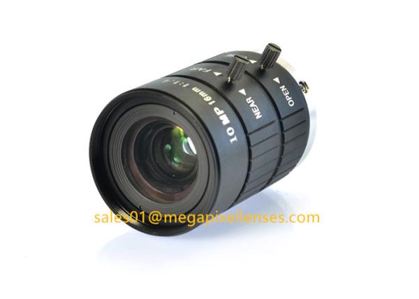 1 16mm F1.4 10Megapixel Manual IRIS C Mount Industrial FA Lens, 16mm 10MP Non Distortion Industrial Lens