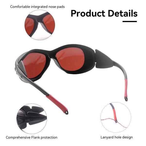 LASER SAFETI GLASSES laser protection glasses laser eye protection laser protect glasses 190-550nm 800-1100nm OD7+ laser saftey glasses laser protect glasses ipl safety glasses laser level glasses