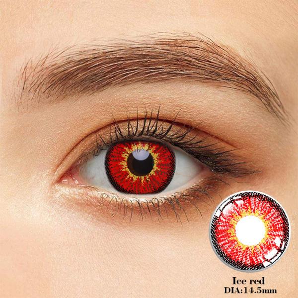 Customized Logo Ice Dew Natural Black Contact Lenses Prescription 14.5mm