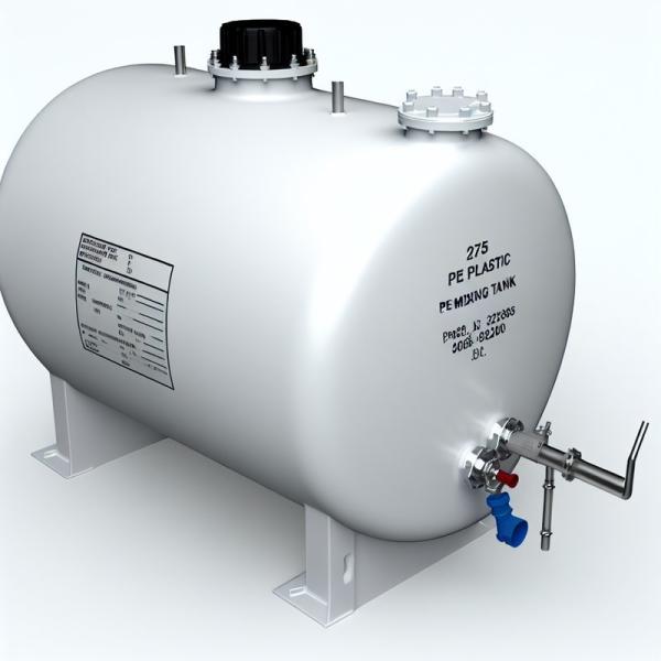 275 Gallon PE Plastic Agitator Mixing Tank Chemical Blending Tank FANBAO for Chemical Blending in Industrial Settings