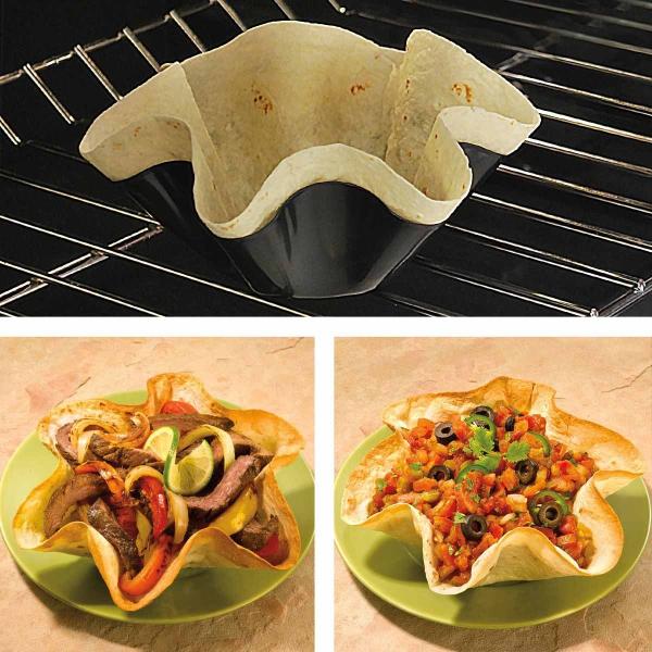 Black Kitchen Baking Tools Personalized Tortilla Bowl Maker Silicone