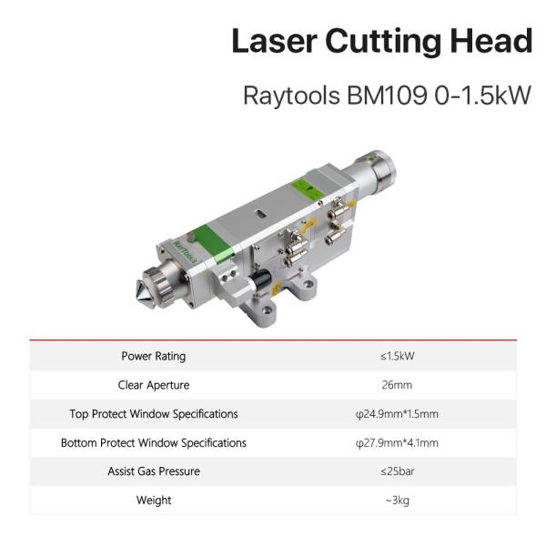 Durable 1500W Fiber Laser Welding Head Multi Function Raytools BM109