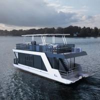 Luxueux restaurant flottant en aluminium à deux étages maison de bateau pour 30 personnes