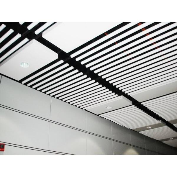 Construction Building Aluminum Baffle Ceiling , Circular Acoustic Baffles Ceiling