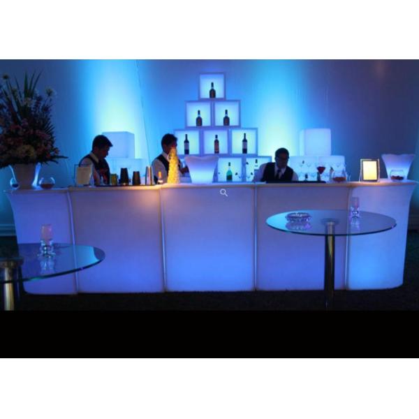 3 Straight Bar and 2 Curve Bar Design Led Furniture Bar Counter with Controller