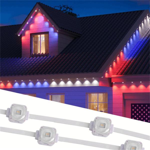 Festa de Natal ao ar livre 25MM 1,5W resistente à água Luzes permanentes ao ar livre Rgb Luzes permanentes ao ar livre Rgb Eaves